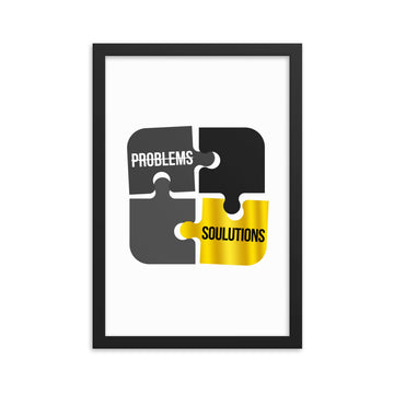 Problems And Solutions Framed poster