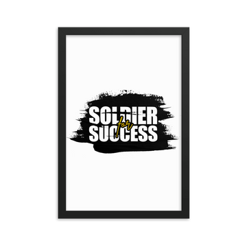 Soldier for Success Framed poster