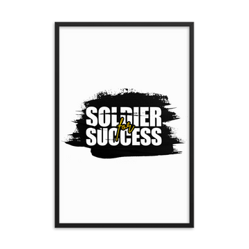 Soldier for Success Framed poster
